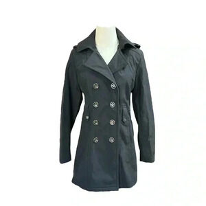 Sebby Collection Black Peacoat Size S